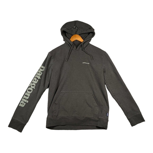 Patagonia Brown Logo Sweater Winter Hoodie Men's M - Picture 1 of 6